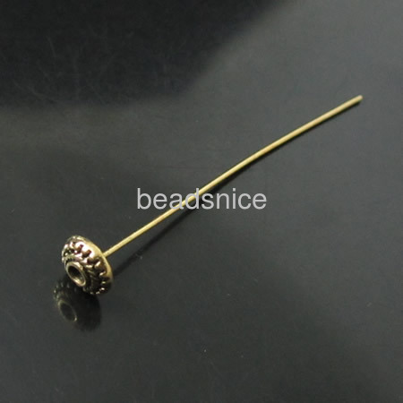 Brass Headpin,Nickel-Free,Lead-Safe,